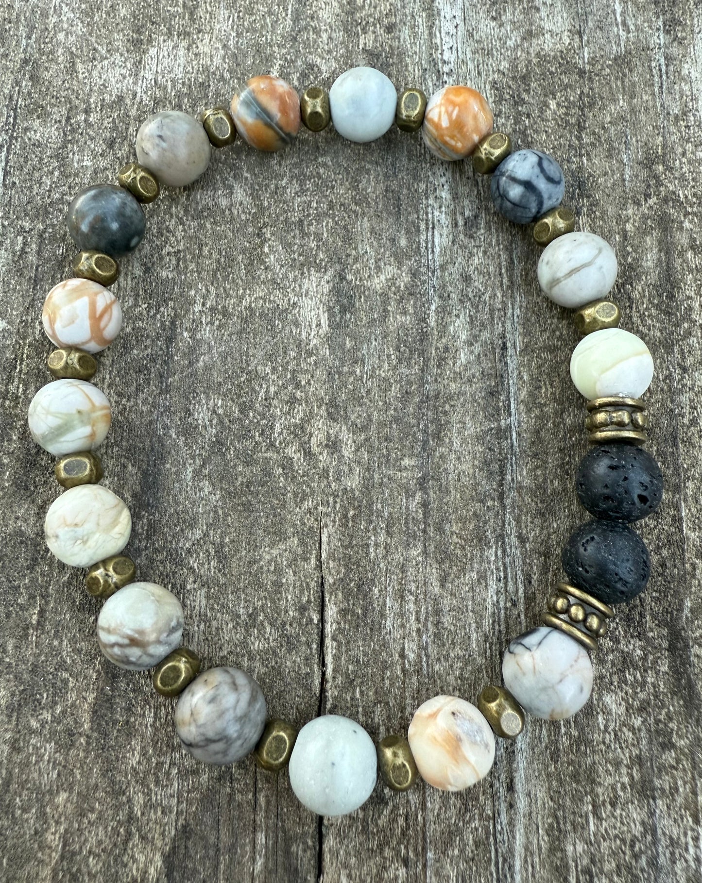 Picasso Jasper Stretch Bracelet