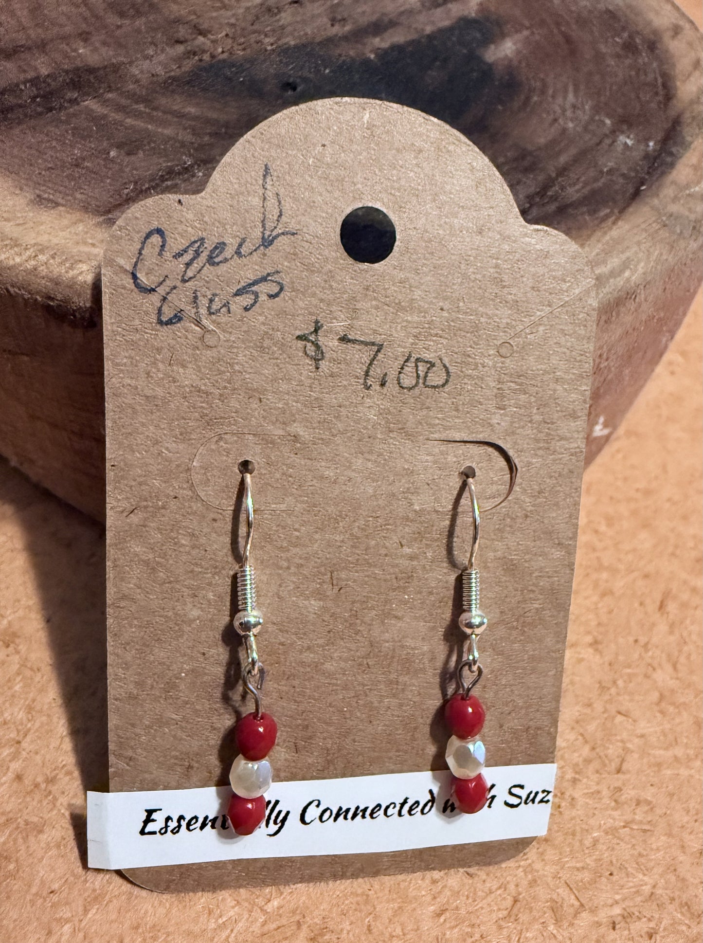 Czech Glass Earrings - Various Colours & Bead Shapes Available