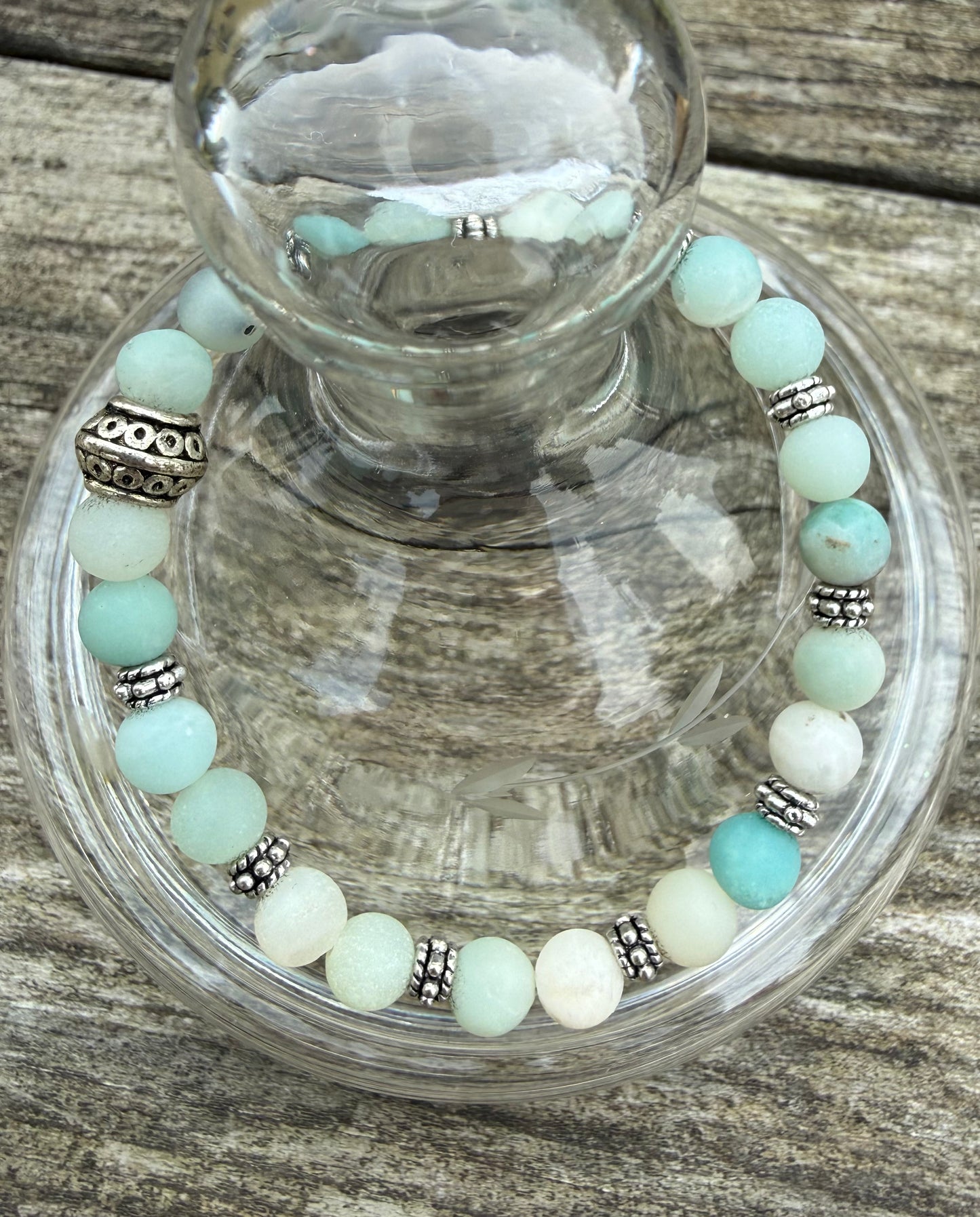 Matte Mixed Amazonite Stretch Bracelet