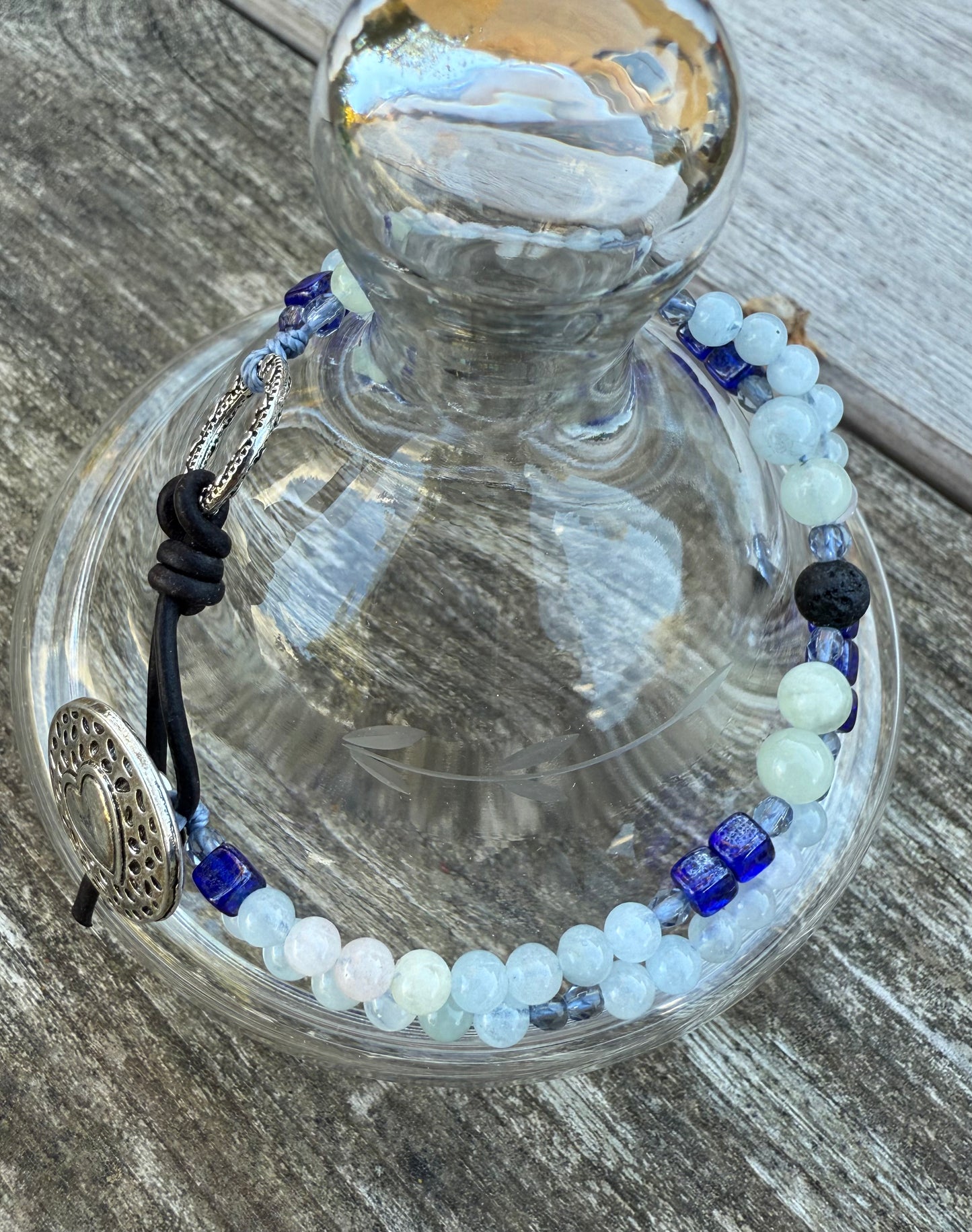 Double-Strand Bracelet with Mixed Amazonite & Czech Glass Beads