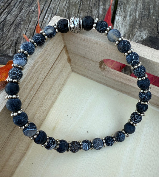 Sodalite (Matte) Stretch Bracelet