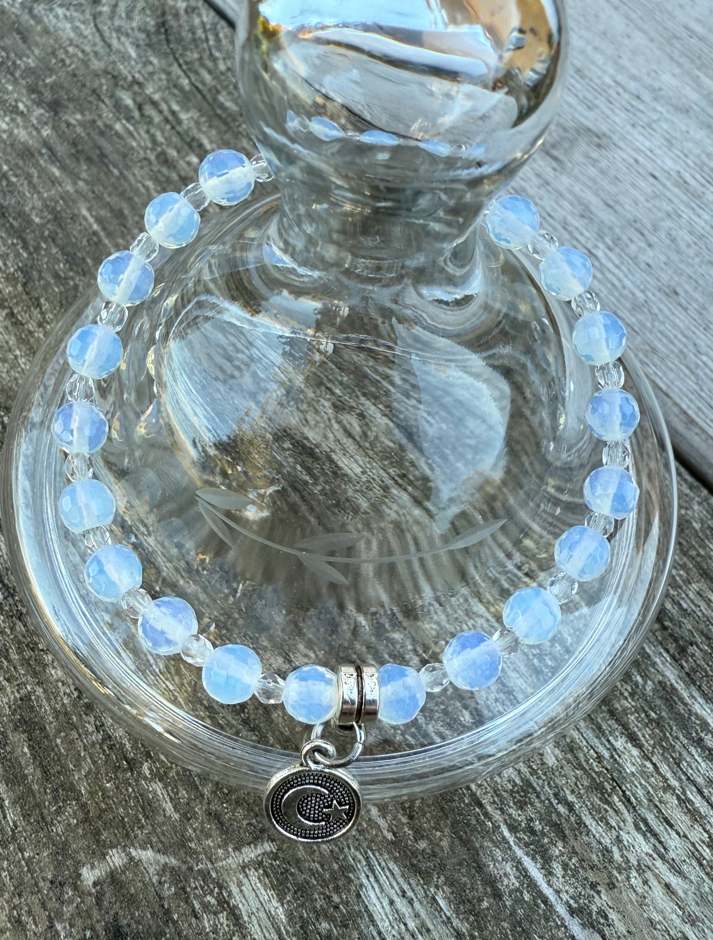 Opalite & Miyuki Seed Beads Stretch Bracelet