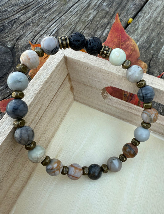 Picasso Jasper Stretch Bracelet