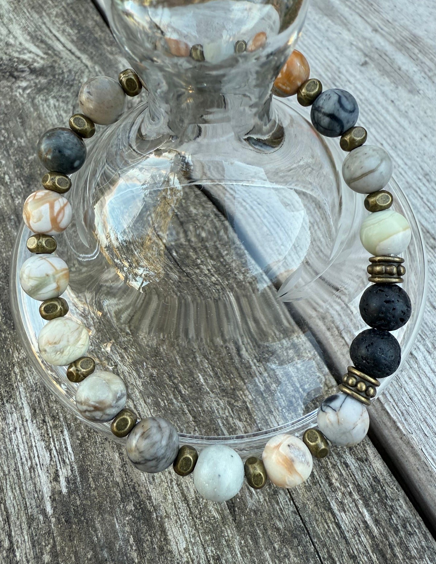 Picasso Jasper Stretch Bracelet