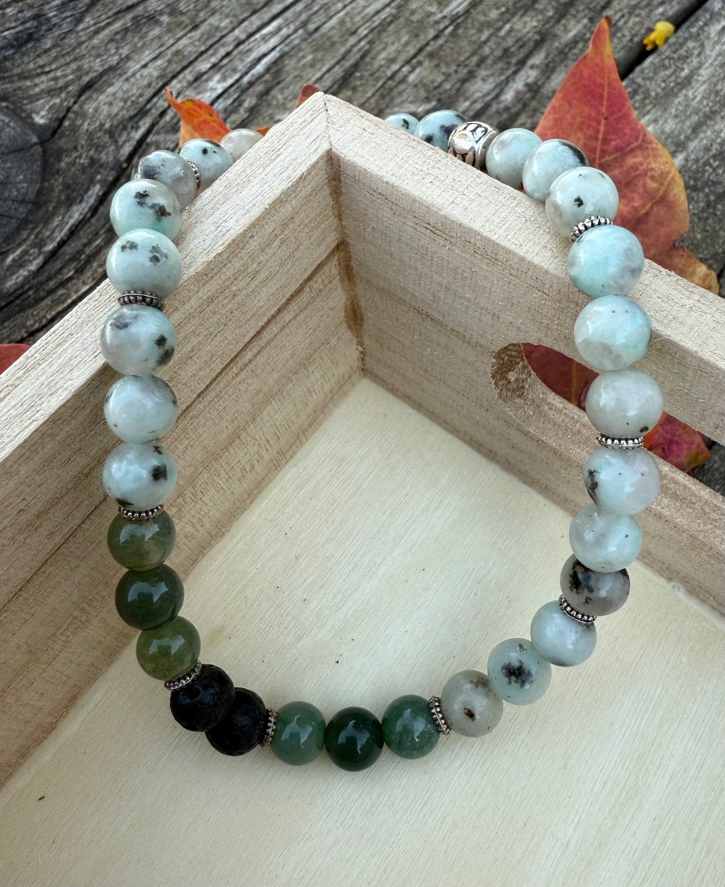 Kiwi Jasper Stretch Bracelet