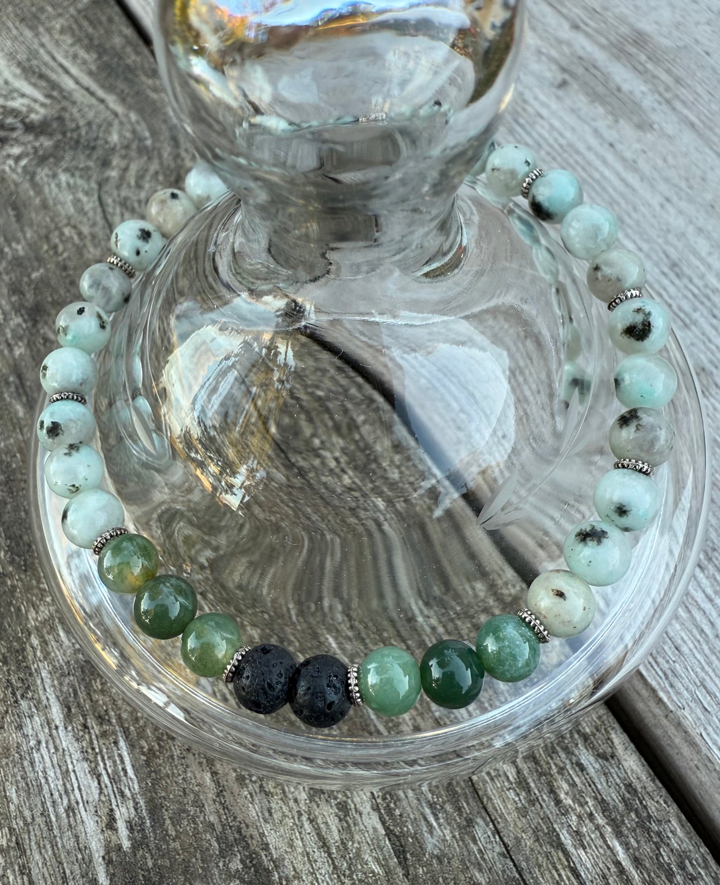 Kiwi Jasper Stretch Bracelet