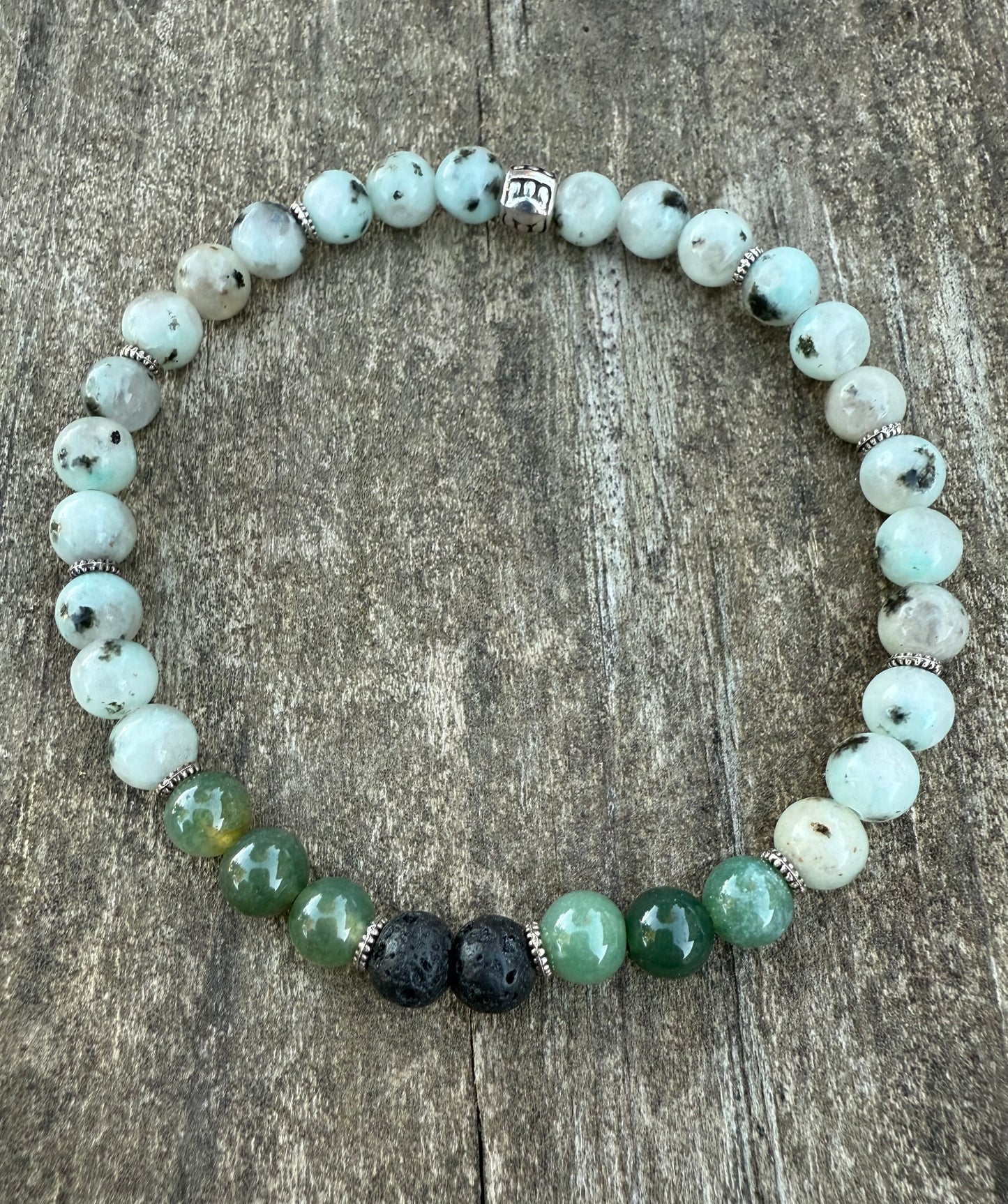 Kiwi Jasper Stretch Bracelet