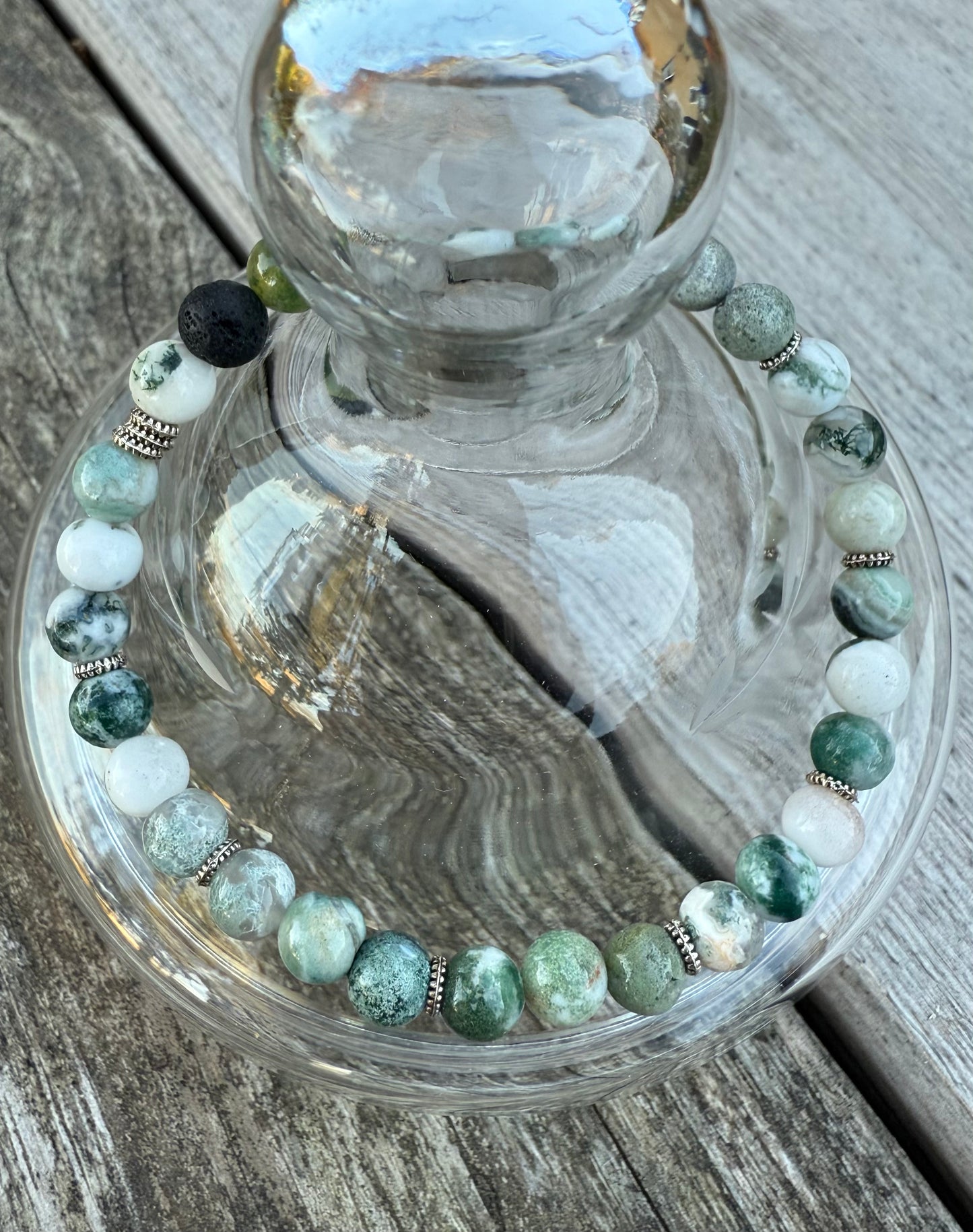 Moss Agate Stretch Bracelet