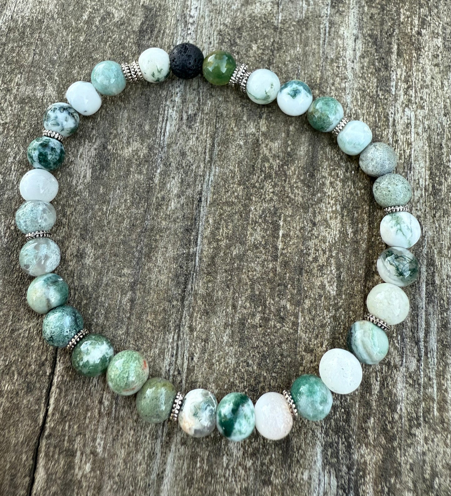 Moss Agate Stretch Bracelet