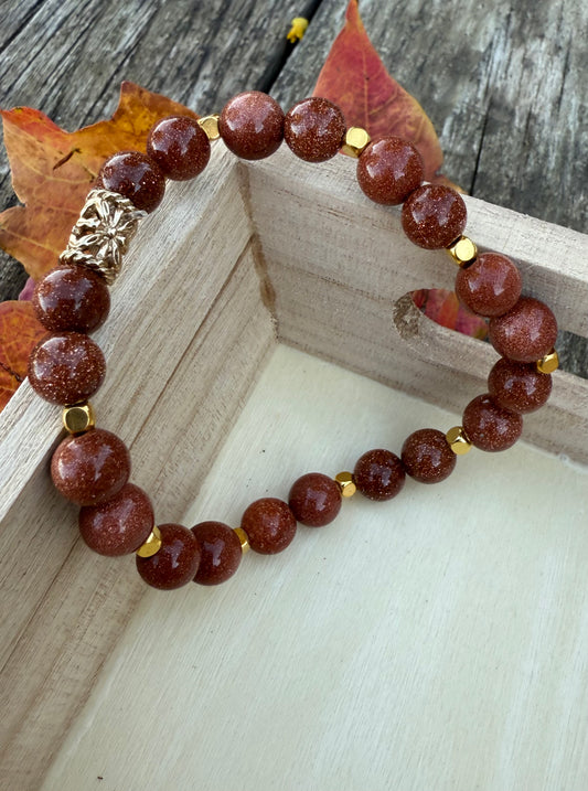 Goldstone Stretch Bracelet