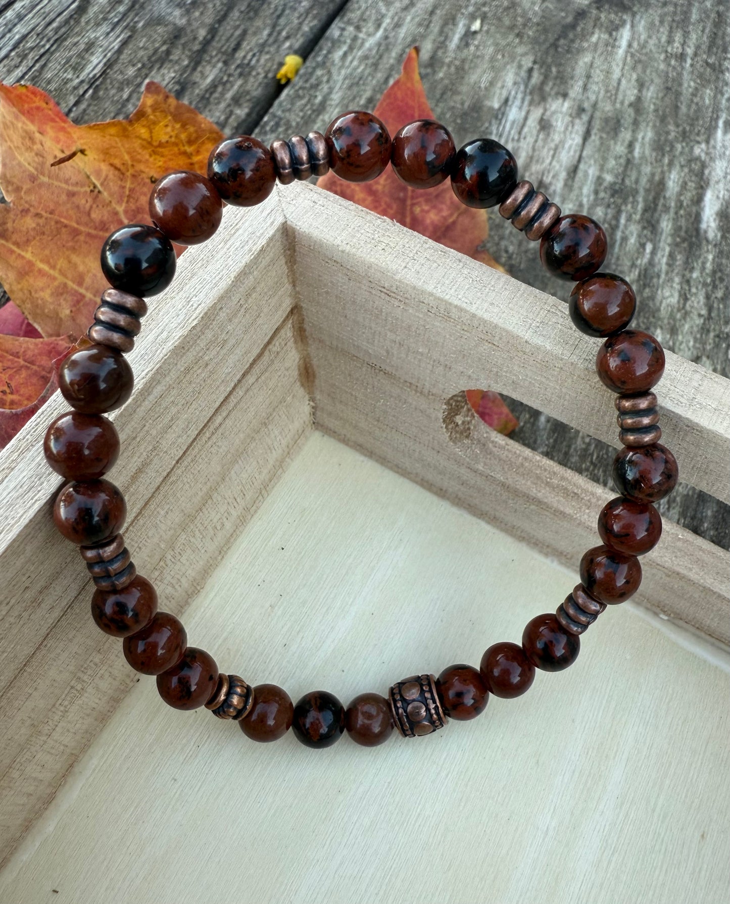Mahogany Obsidian Stretch Bracelet