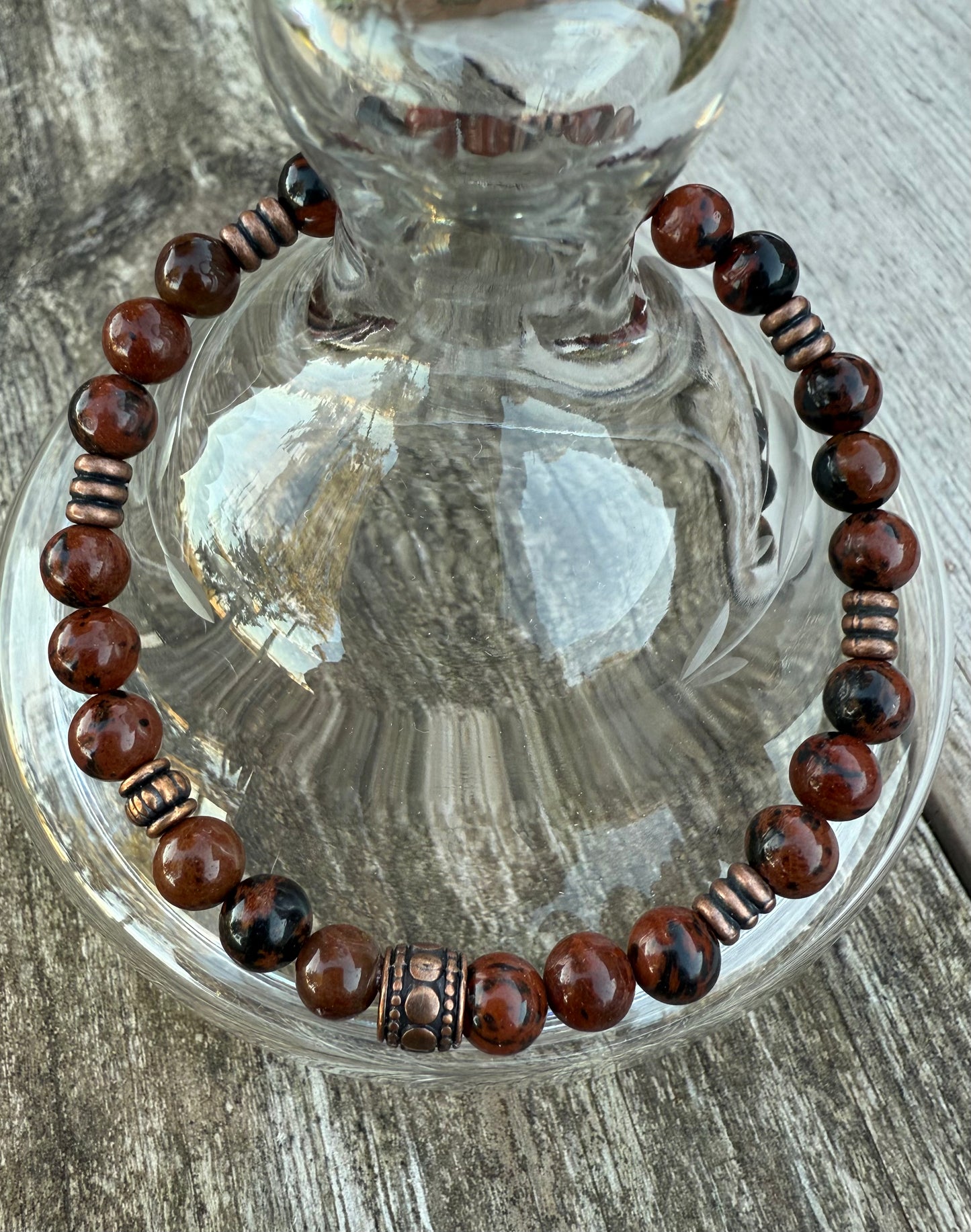 Mahogany Obsidian Stretch Bracelet