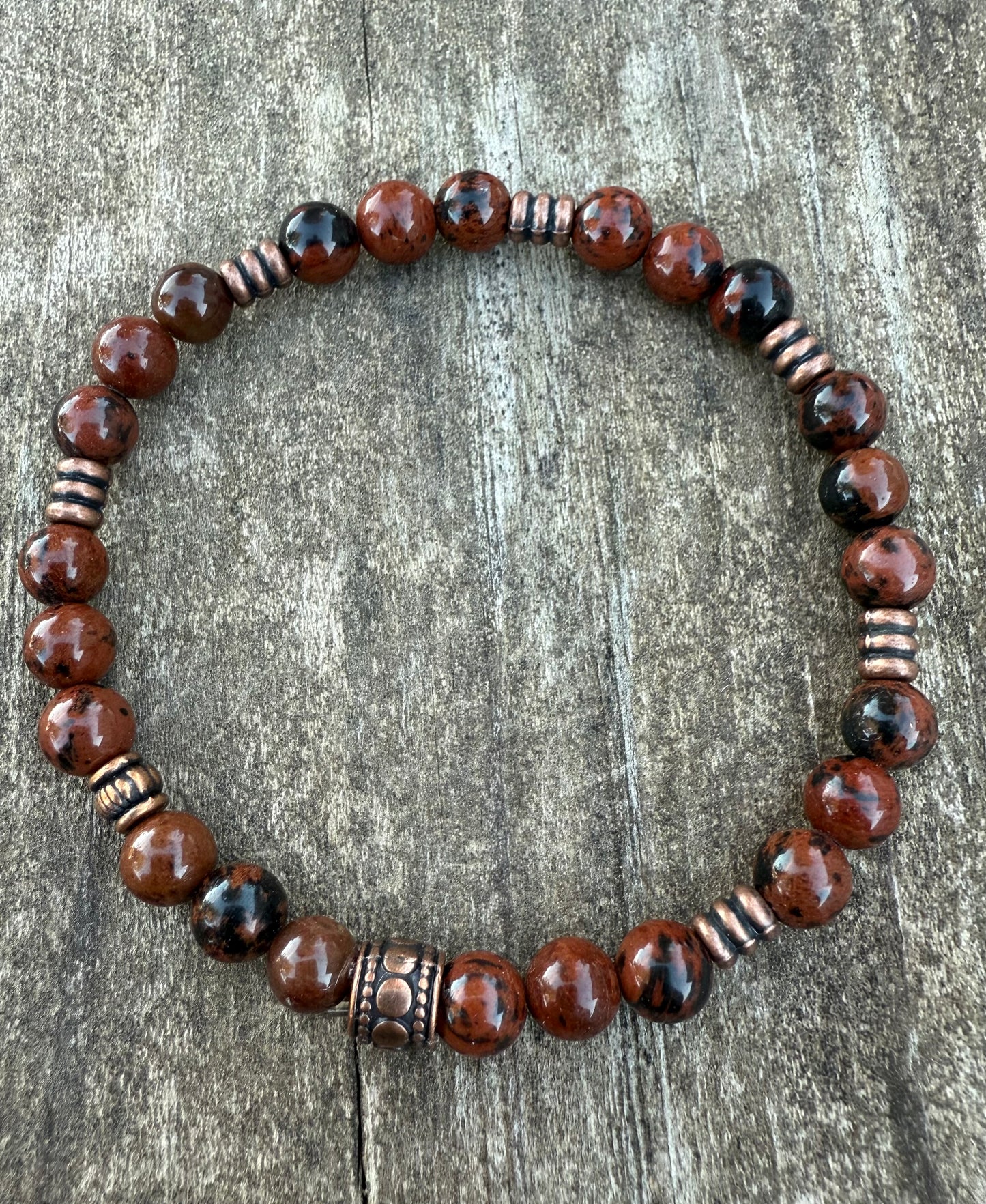 Mahogany Obsidian Stretch Bracelet