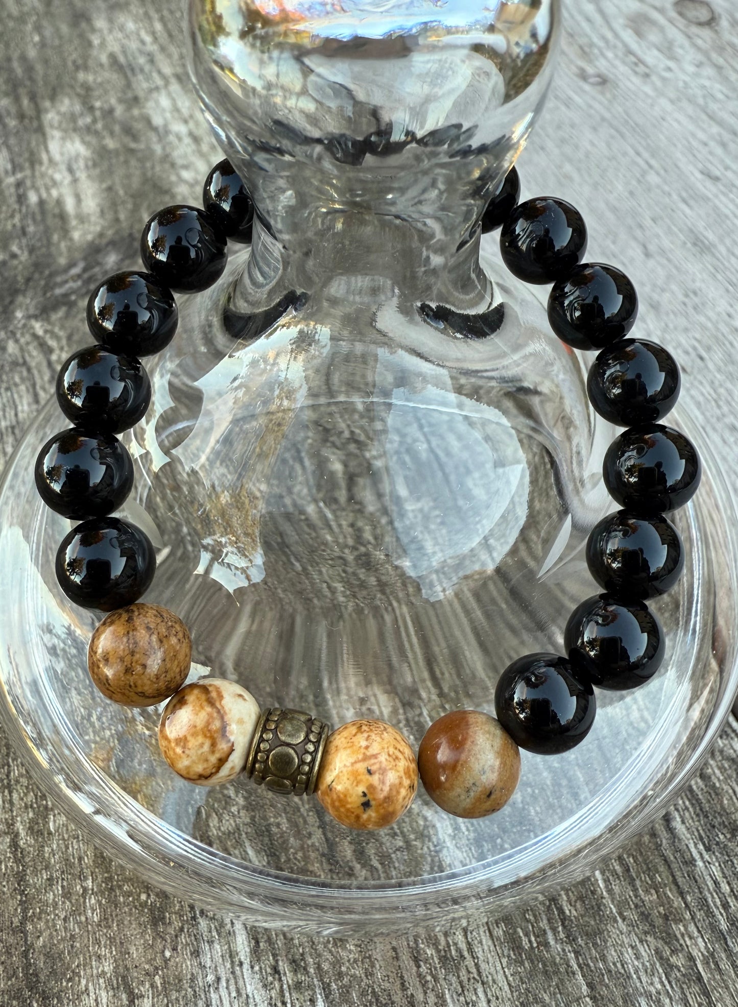 Onyx & Jasper Stretch Bracelet