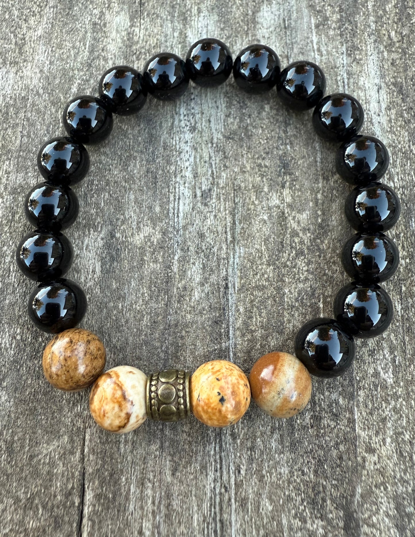Onyx & Jasper Stretch Bracelet