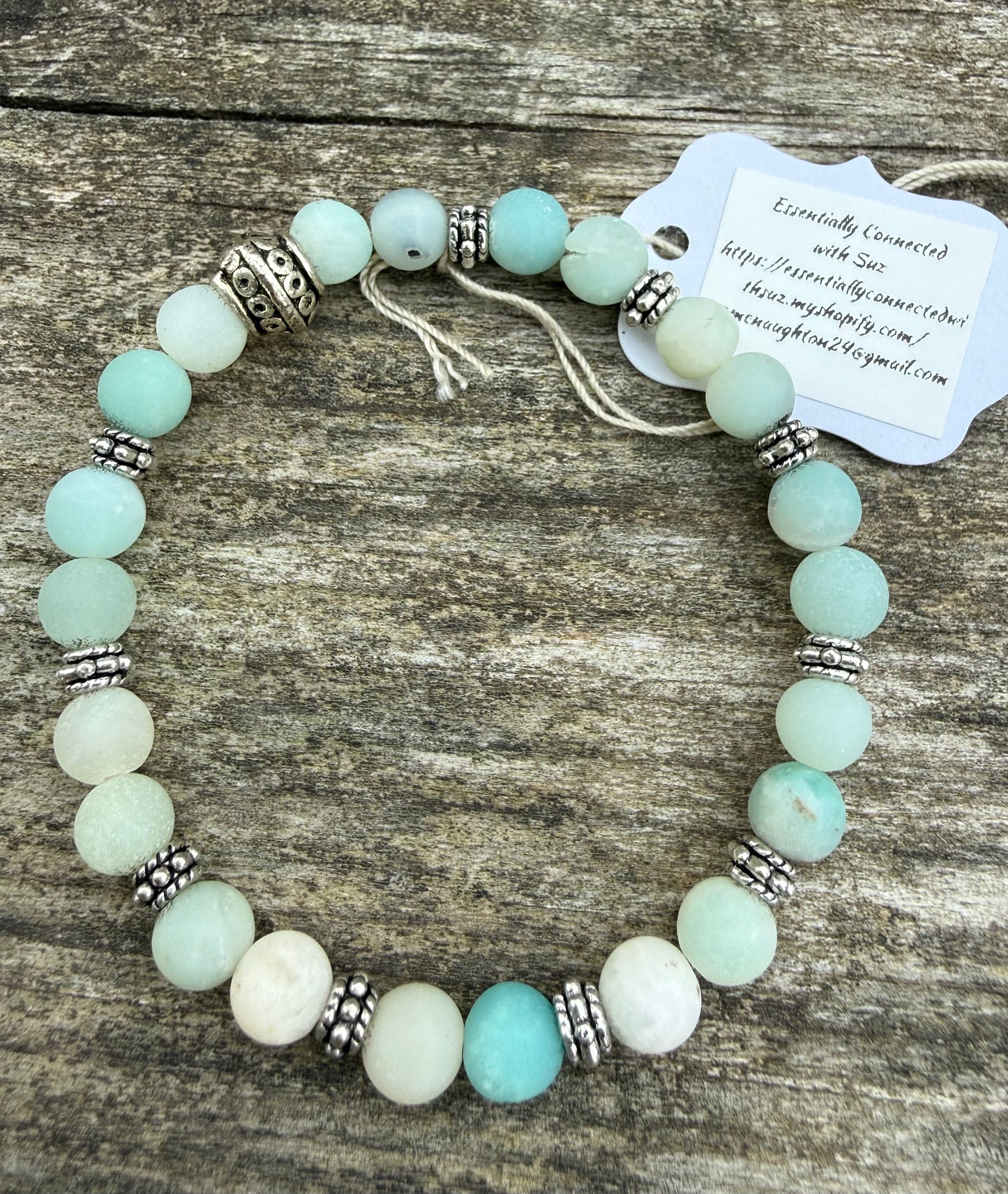 Matte Mixed Amazonite Stretch Bracelet