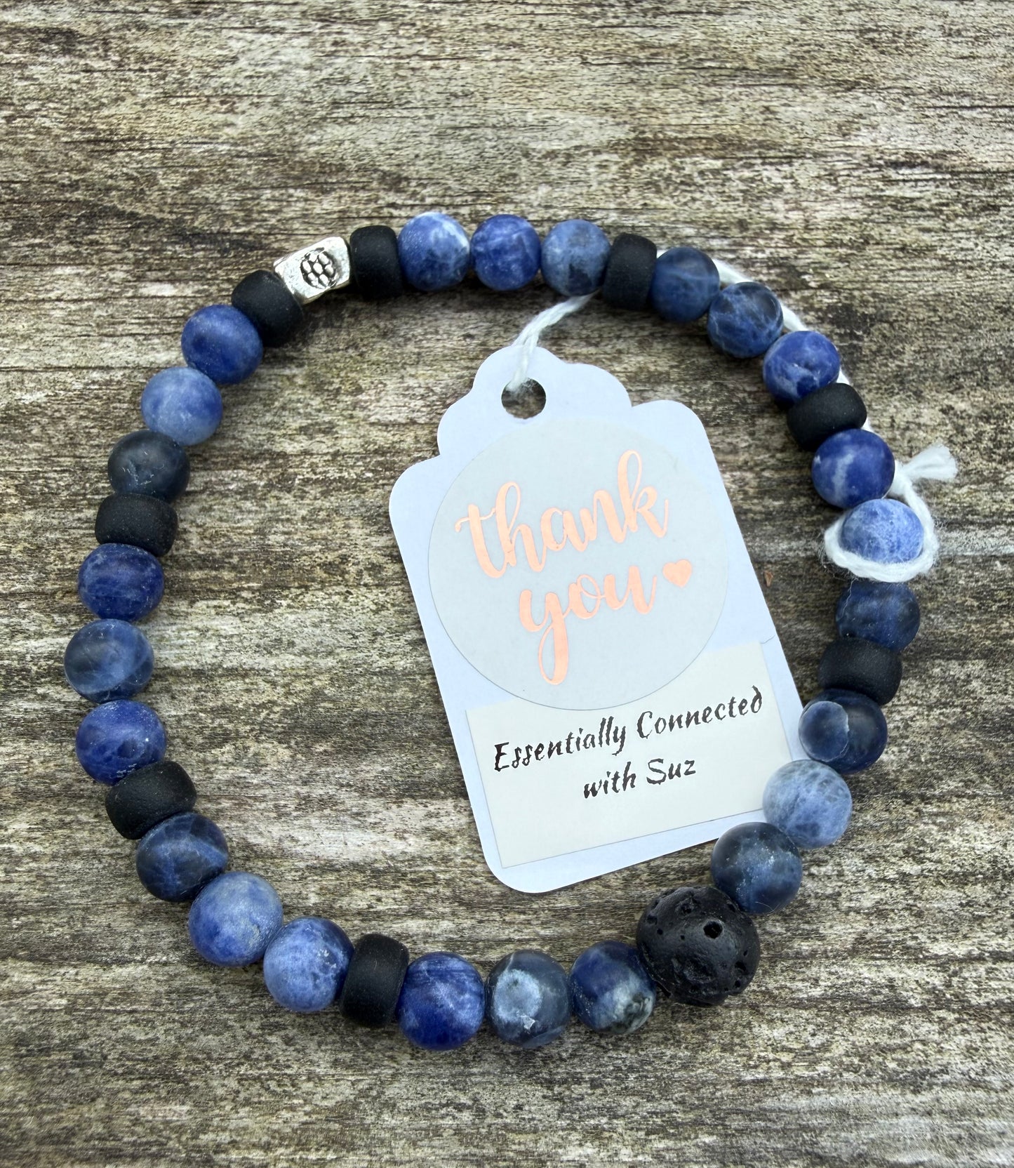 Matte Blue Sodalite Stretch Bracelet