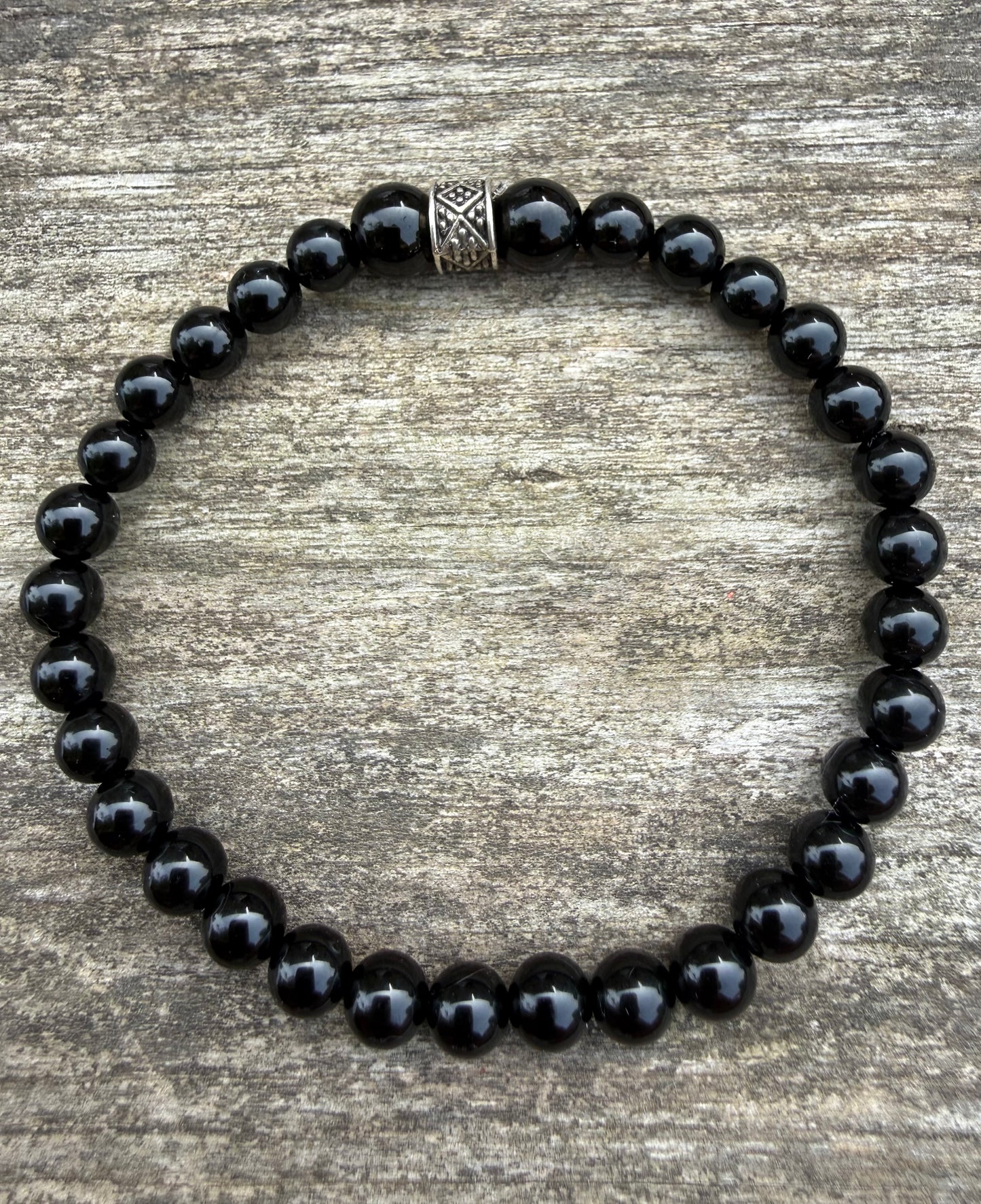 Black Jasper 6mm Beaded Stretch Bracelet