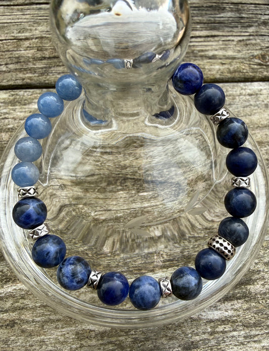 Sodalite & Aventurine Beads Stretch Bracelet
